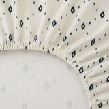 My Home Sandstone Printed Cotton Fitted Bed Sheet Set