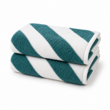 100% Cotton Striped Bath & Beach Towel – Teal & White, 30 x 60 in