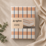 My Home Geometric Printed Cotton Fitted Bed Sheet Set