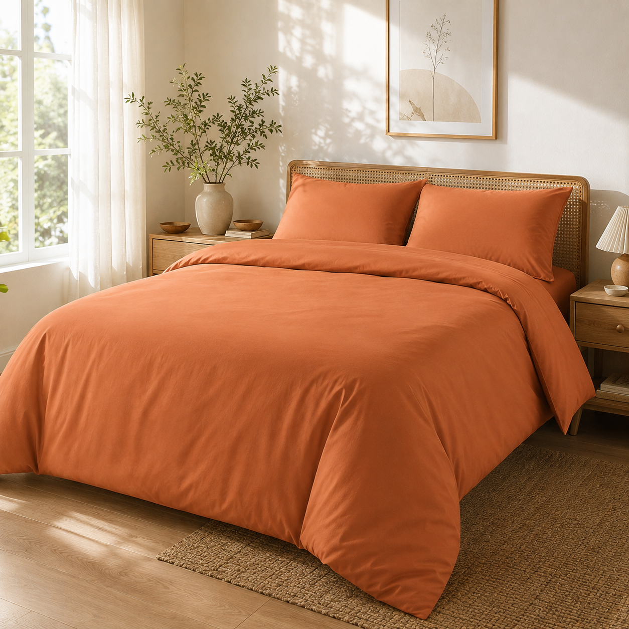 Microfiber Printed 4 Pcs Duvet Cover Set