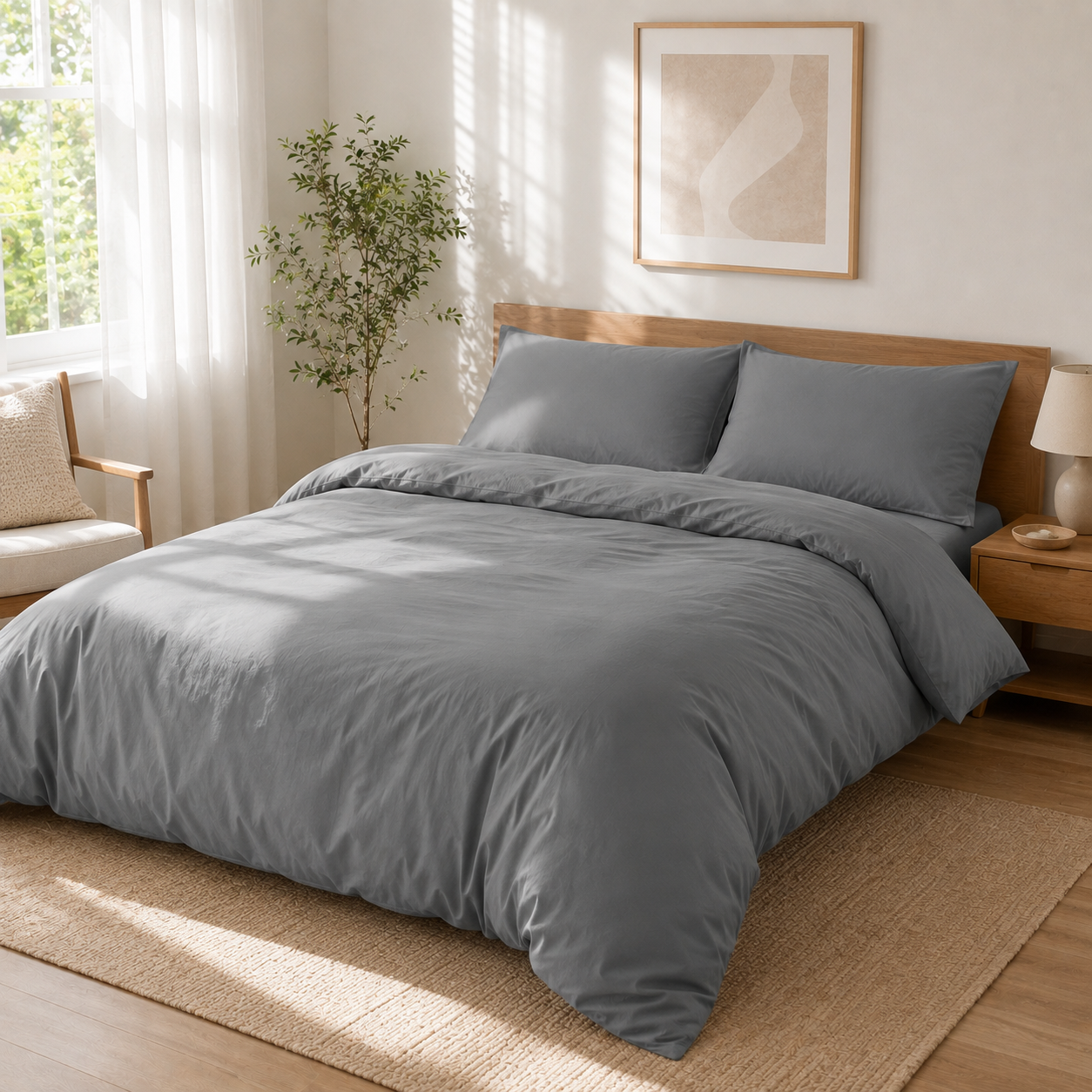 Microfiber Printed 4 Pcs Duvet Cover Set