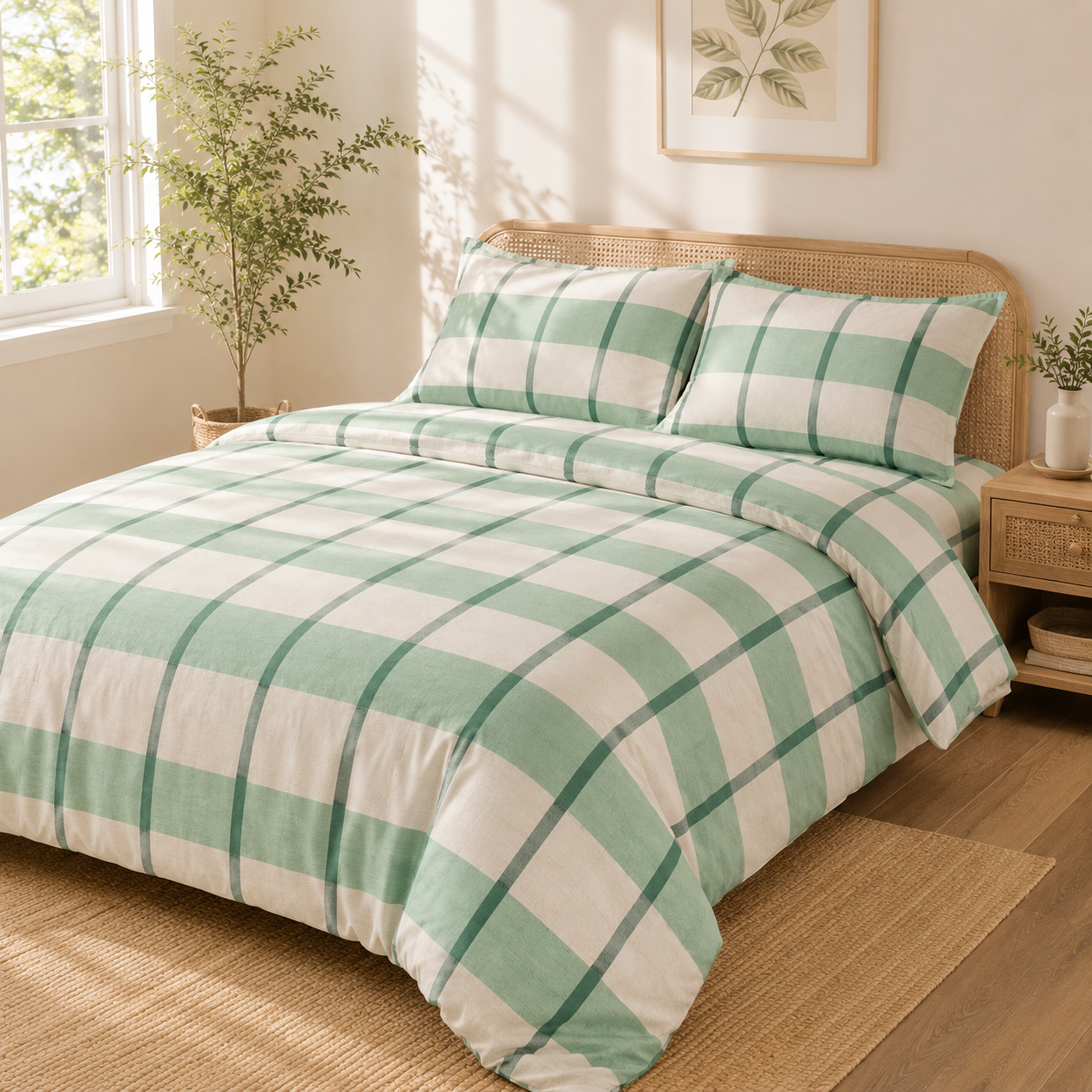 100% Cotton Printed 4 Pcs Duvet Cover Set