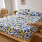 Limoncello- 100% Cotton Fitted Sheet Set