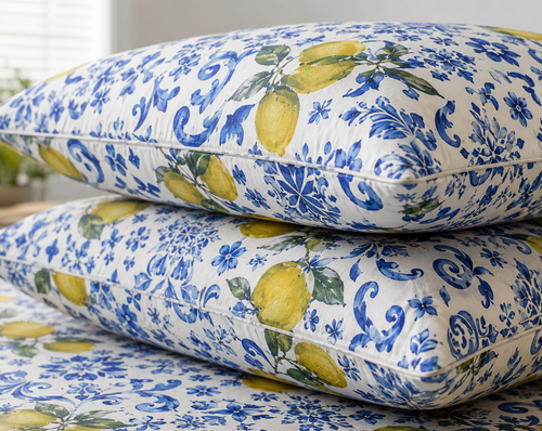 Limoncello- 100% Cotton Fitted Sheet Set