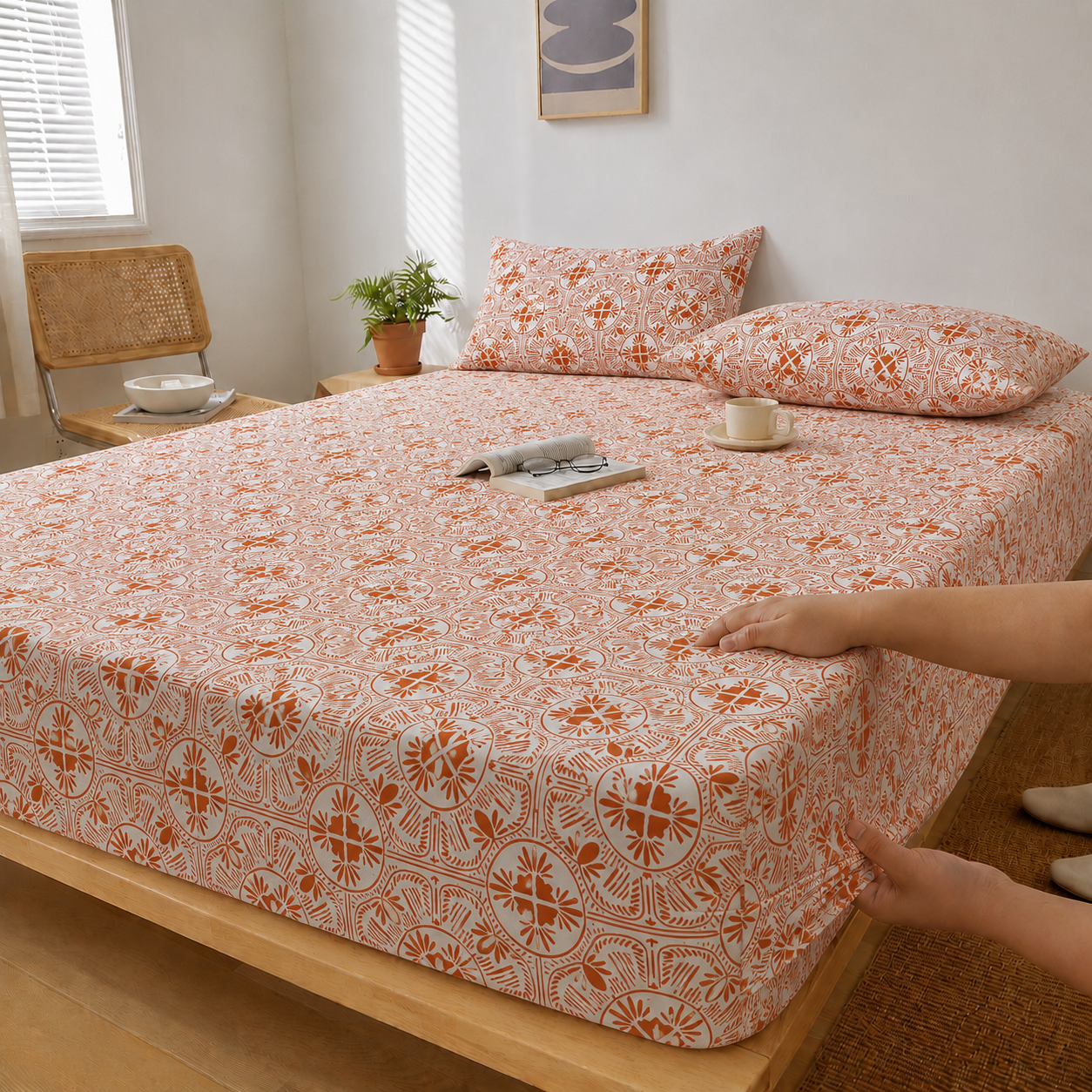 Solana- 100% Cotton Fitted Sheet Set
