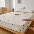 Sandstone- 100% Cotton Fitted Sheet Set