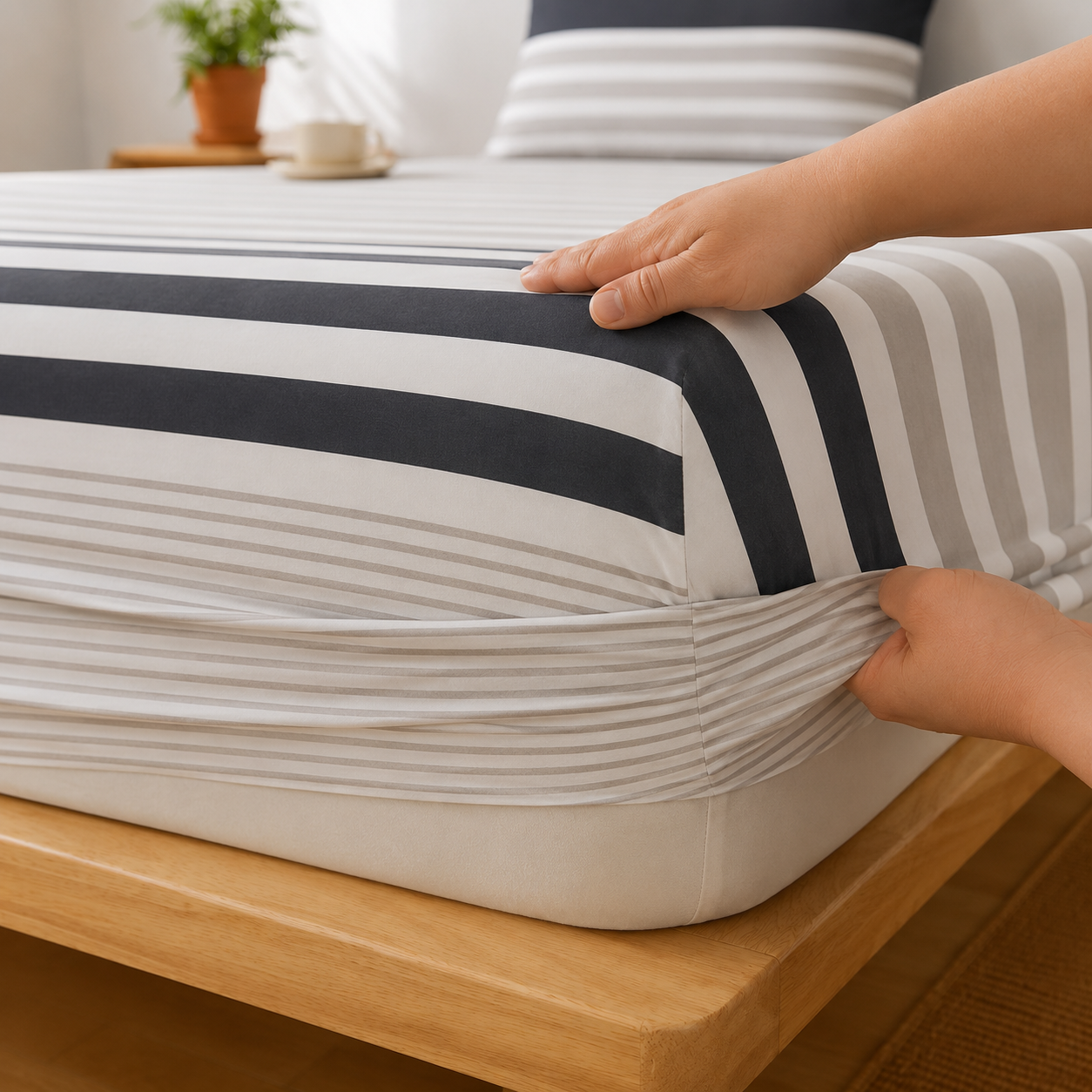 Silverline- 100% Cotton Fitted Sheet Set
