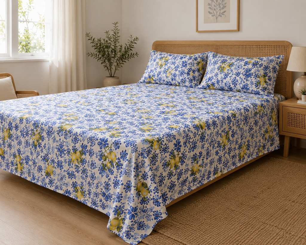 100% Cotton 3 PC Bed Sheet Set