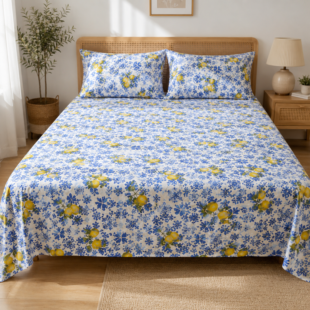 100% Cotton 3 PC Bed Sheet Set