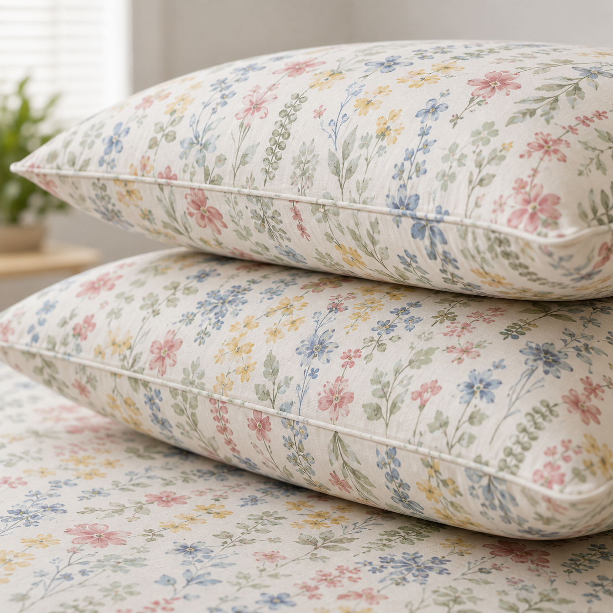 100% Cotton 3 PC Bed Sheet Set