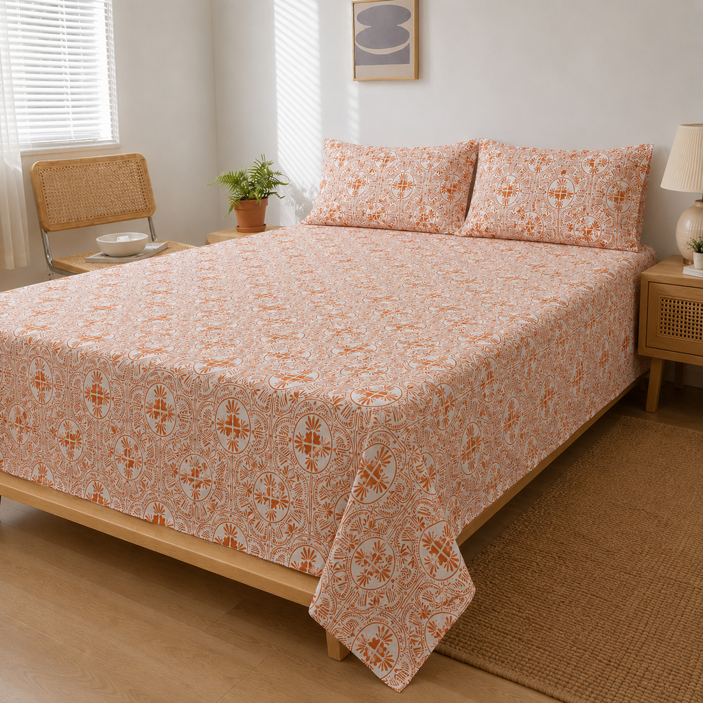 100% Cotton 3 PC Bed Sheet Set