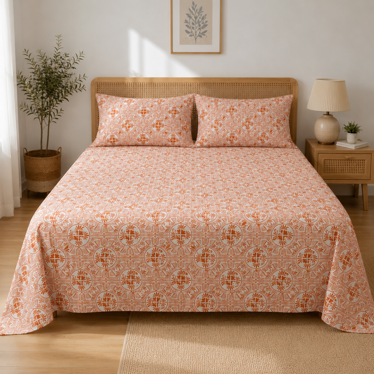100% Cotton 3 PC Bed Sheet Set