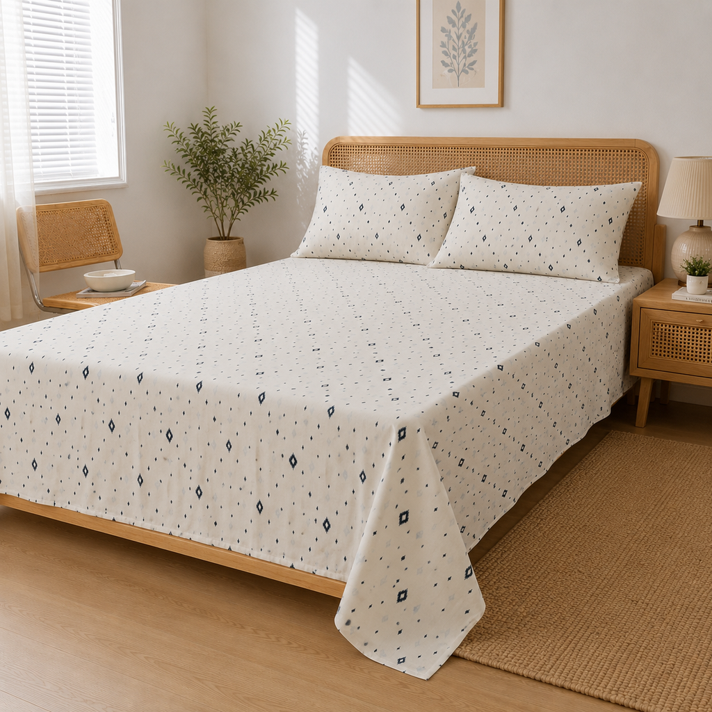 100% Cotton 3 PC Bed Sheet Set
