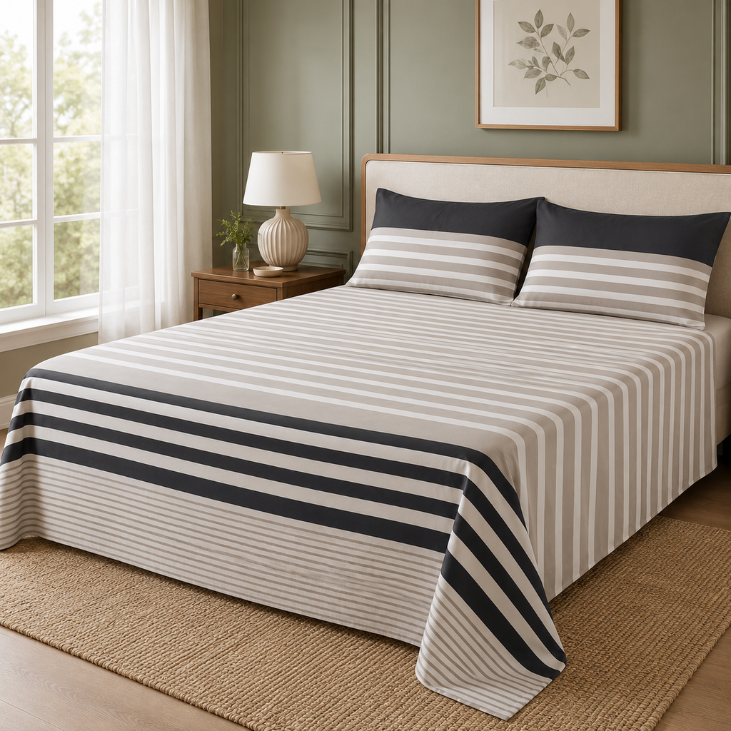 100% Cotton 3 PC Bed Sheet Set