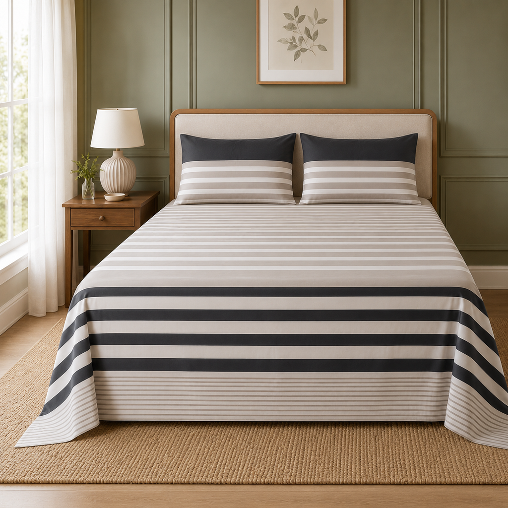 100% Cotton 3 PC Bed Sheet Set