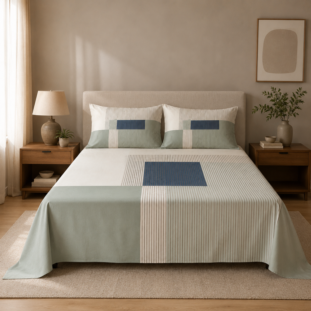 100% Cotton 3 PC Bed Sheet Set