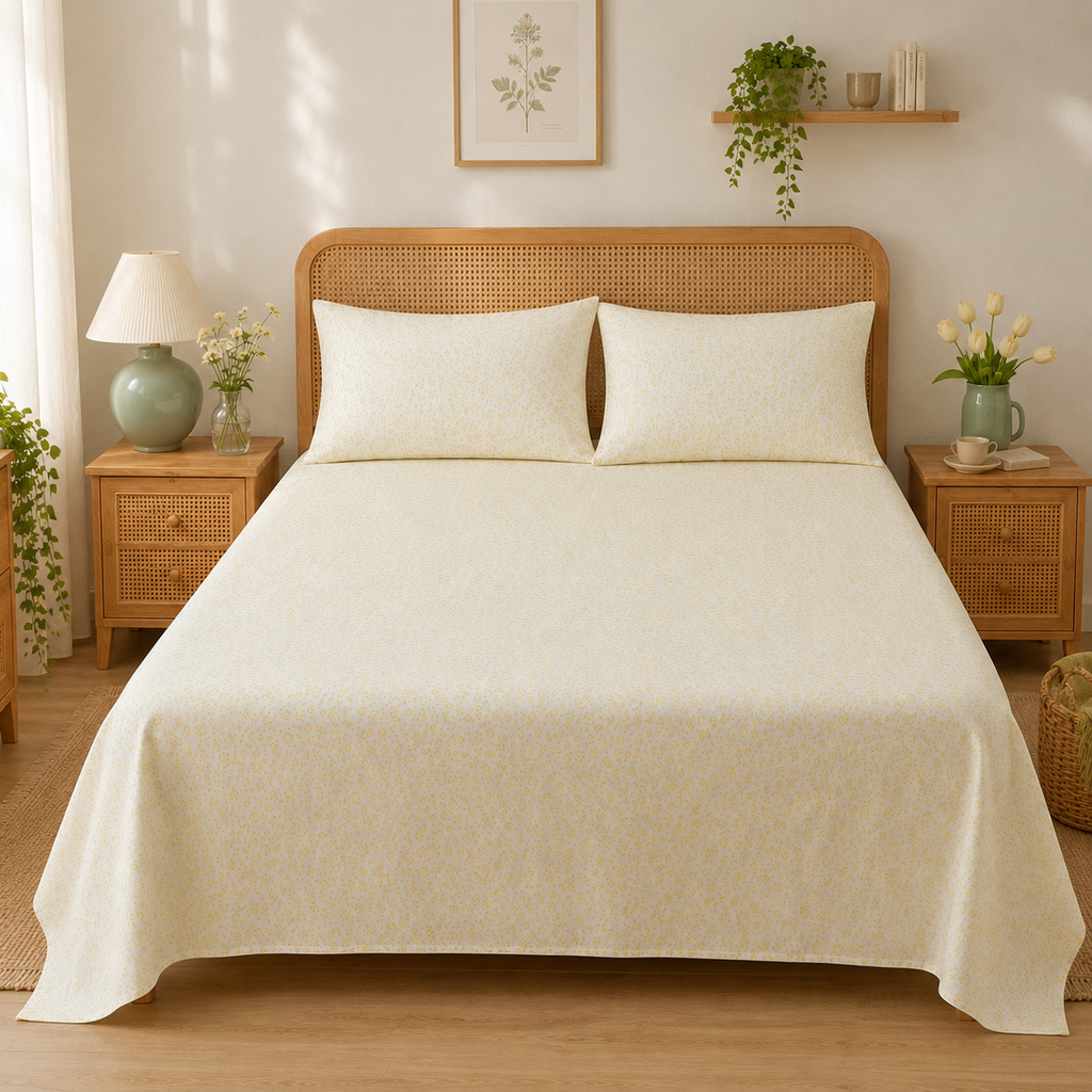 100% Cotton 3 PC Bed Sheet Set