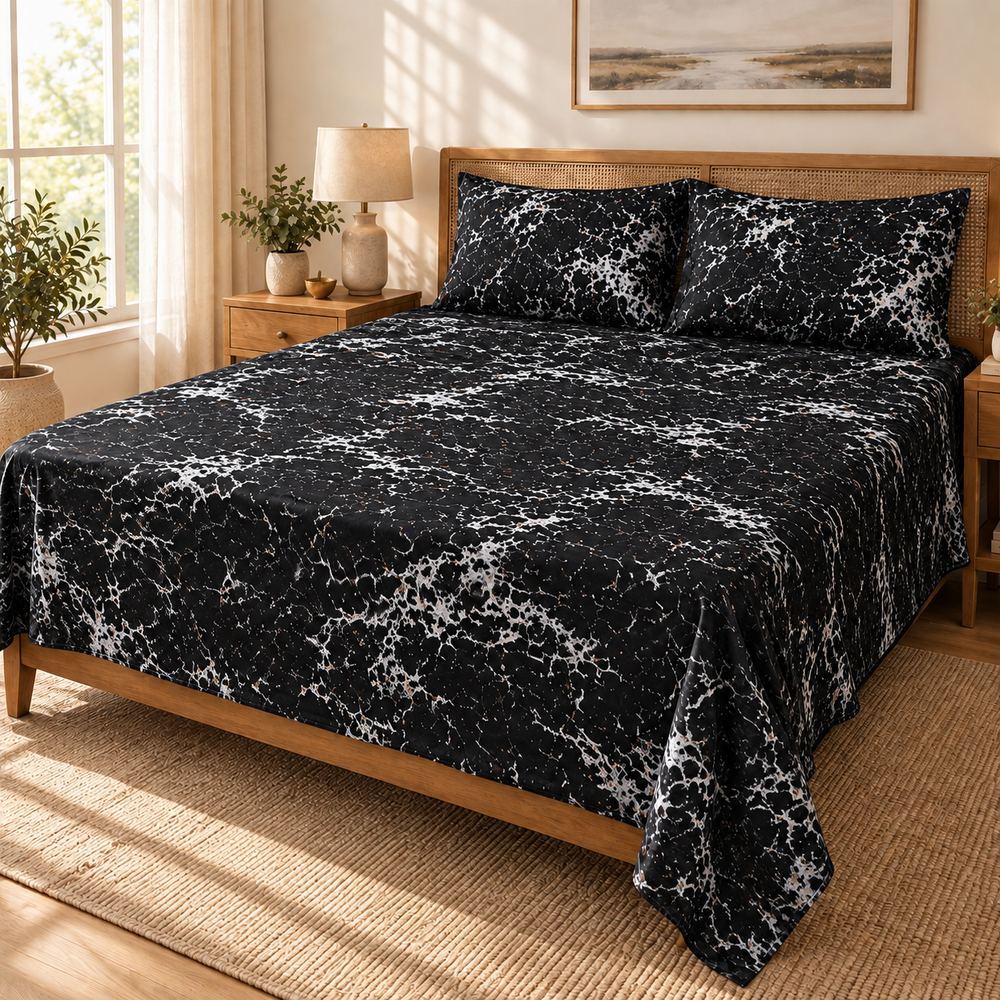 MARBLE 2.0 3 PCS BEDSHEET SHEET SET- PREMIUM