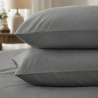 GREY FITTED SHEET SET WITH PILLOW CASE- (PREMIUM)