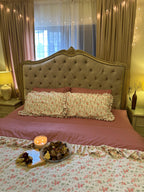 Fancy Pink Floral- 6 Pcs Duvet Cover Set