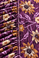My Home Violet Garden Printed Cotton Fitted Bed Sheet Set