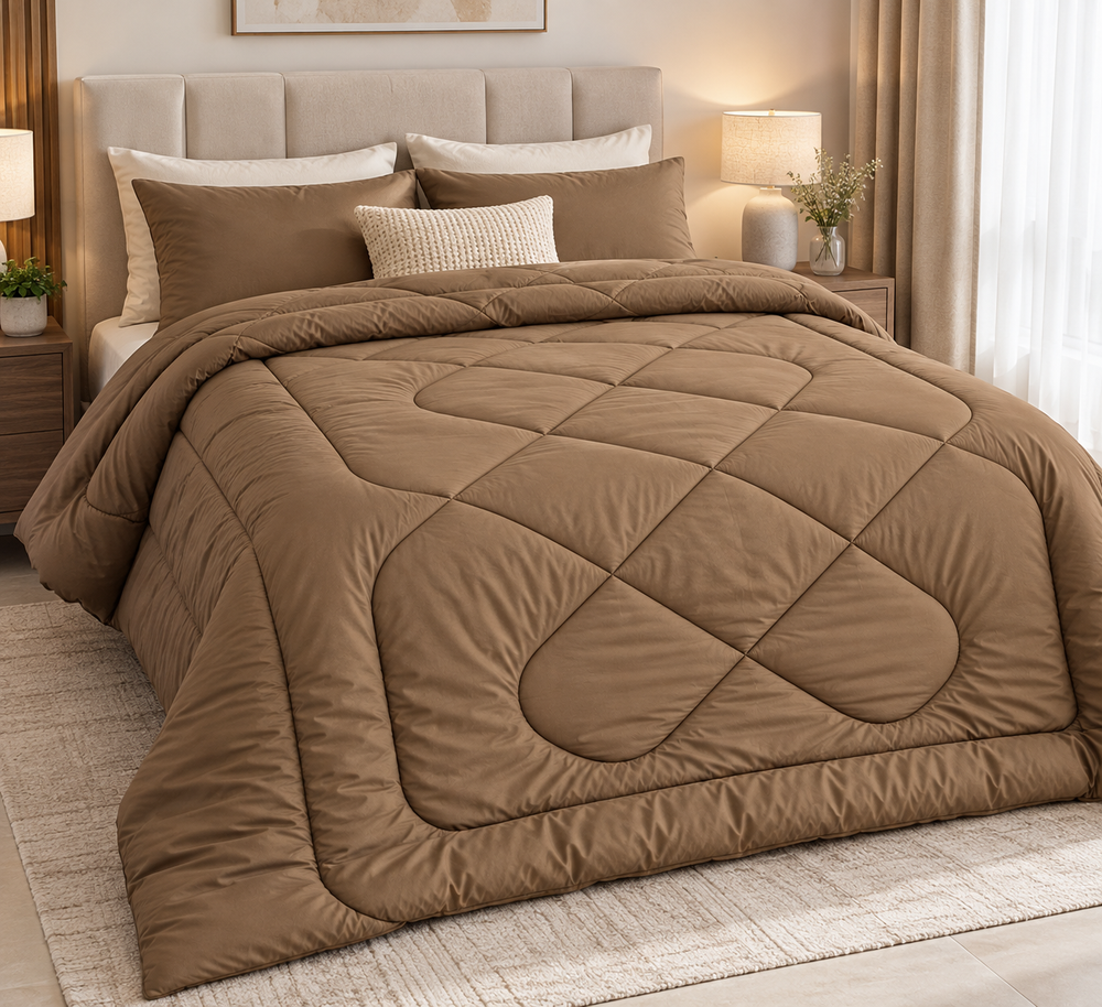 My Home Quilted Roll Comforter – King 90 x 95 in