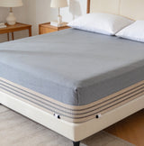 My Home Stripe Fitted Sheet - Grey | Single, Queen & King