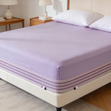 My Home Stripe Fitted Sheet - Light Lavender | Single, Queen & King