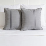 My Home Stripe Pillow Covers - Grey | Pack of 2, 20x30 Inches